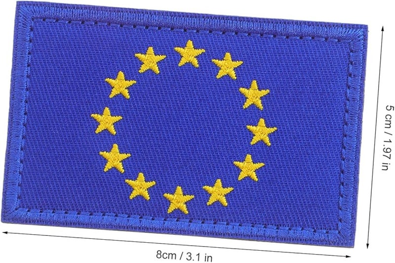 European Union Flag Embroidered Patch For Backpacks Clothing Hats Applique - Image 2